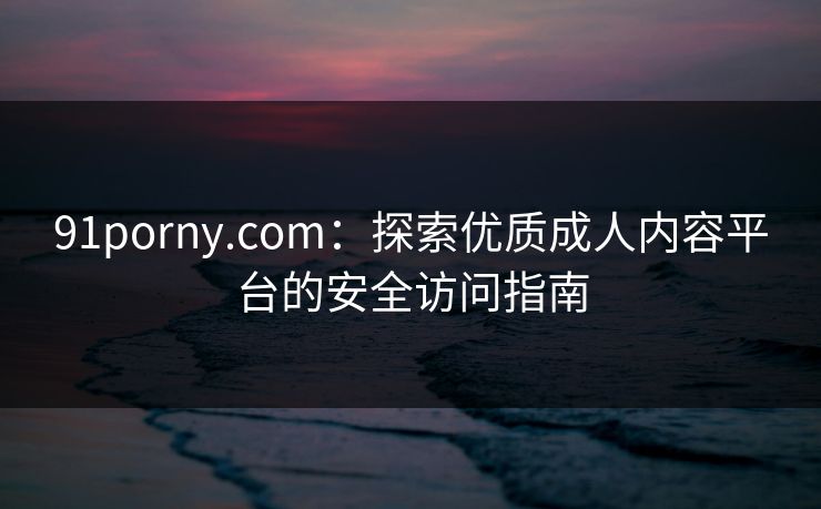 91porny.com：探索优质成人内容平台的安全访问指南